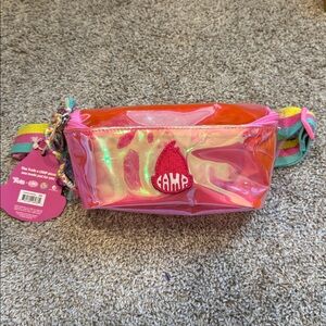 Trolls Iridescent Belt Bag with Pink and Silver Accents